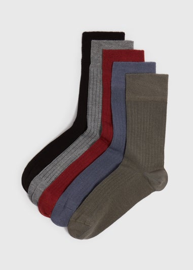 5 Pack Flexi Top Multicolour Socks