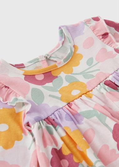 Baby Pink Floral Dress (Newborn-23mths)