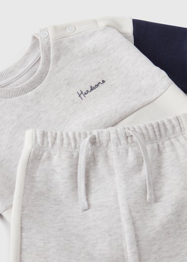 Baby Grey Sweatshirt & Jogging Bottoms Set (Newborn-23mths)