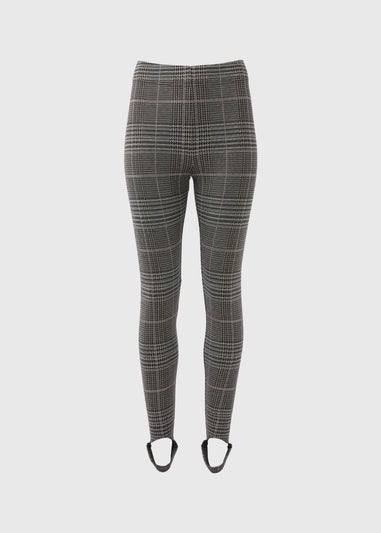 Brown Check Ponte Leggings