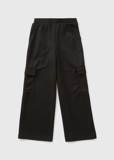 Girls Black Cargo Trousers (7-15yrs)