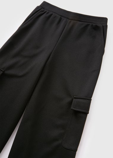 Girls Black Cargo Trousers (7-15yrs)