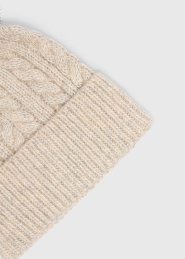 Oatmeal Cable Beanie