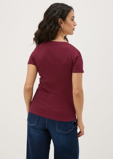 Burgundy Short Sleeve T Shirt