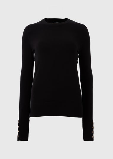 Et Vous Black Round Neck Jumper