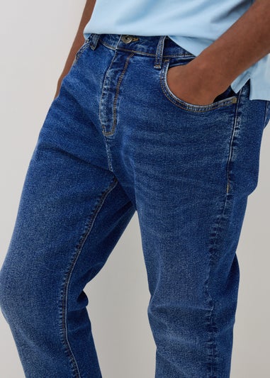 Mid Wash Slim Fit Jeans