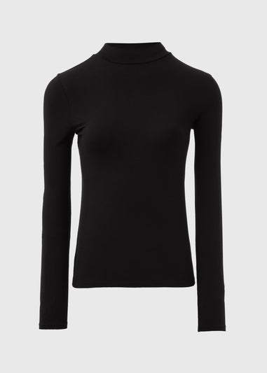 Black High Neck Top