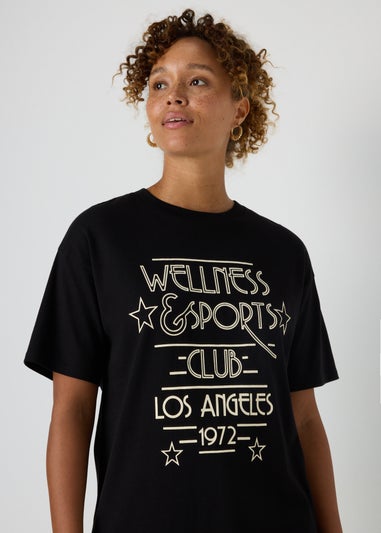 Black Oversized Wellness T-Shirt