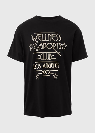 Black Oversized Wellness T-Shirt