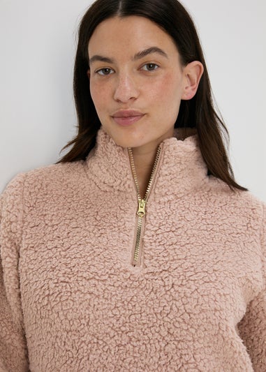 Mink Quarter Zip Snuggle Top