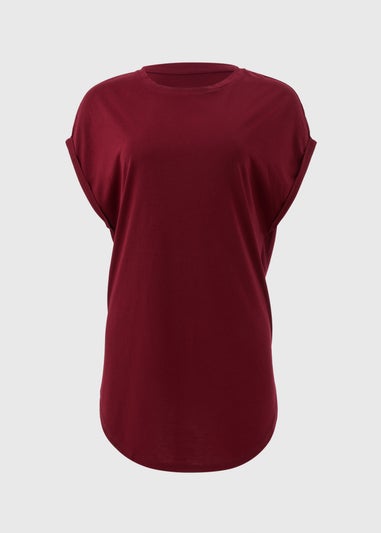 Burgundy Longline T-Shirt