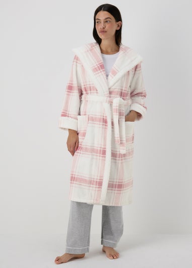 Cream Check Dressing Gown