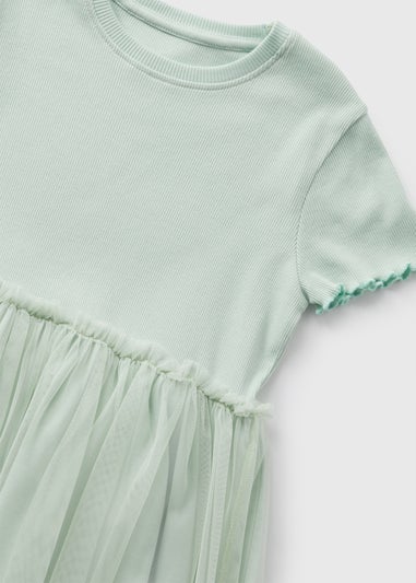 Girls Green Tutu Mesh Dress (1-7yrs)