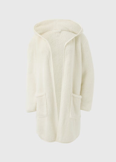 Cream Hooded Cardigan