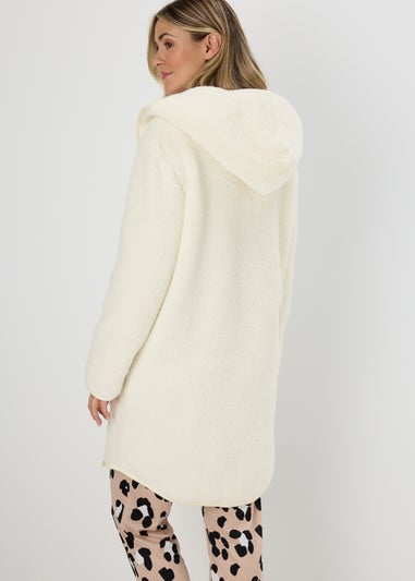 Cream Hooded Cardigan