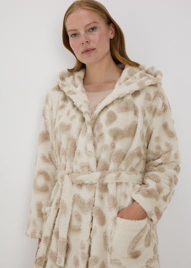 Brown Animal Pattern Dressing Gown