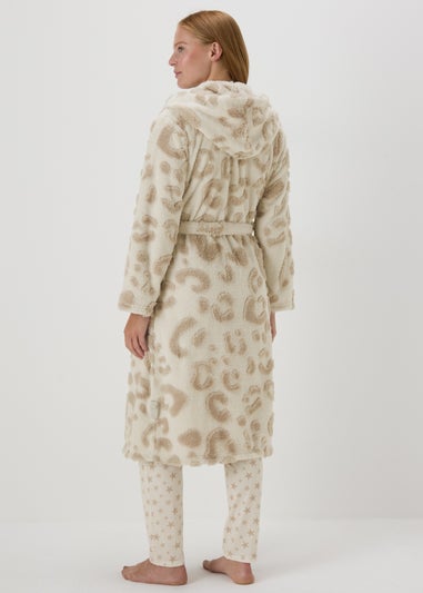 Brown Animal Pattern Dressing Gown