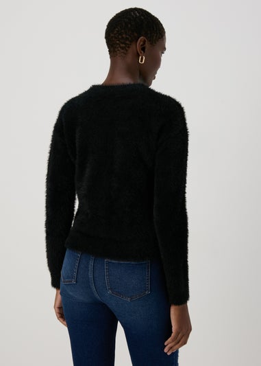 Black Fluffy Cardigan