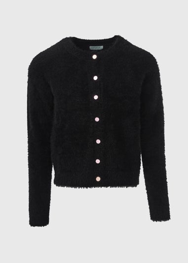 Black Fluffy Cardigan