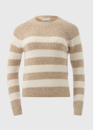 Neutral Stripe Knitted Jumper