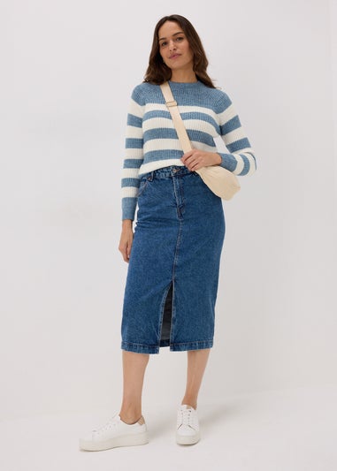 Blue Stripe Knitted Jumper