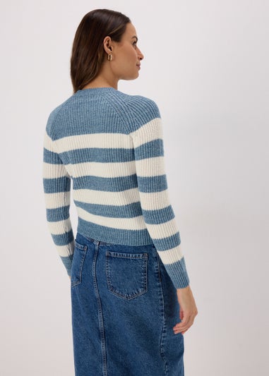 Blue Stripe Knitted Jumper