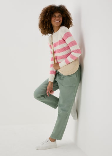 Pink Stripe Knitted Jumper