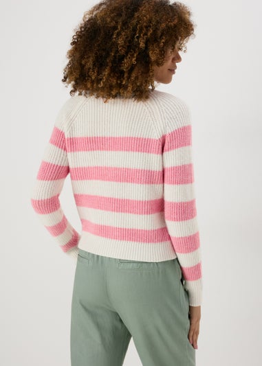 Pink Stripe Knitted Jumper