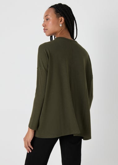 Khaki V Neck T-Shirt