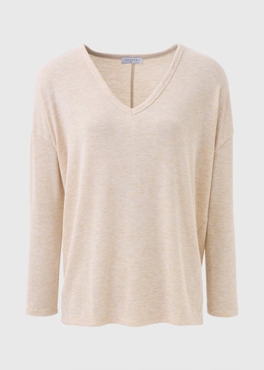 Oatmeal V Neck T-Shirt