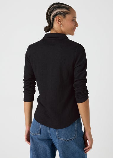 Black Textured Shirt