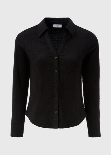 Black Textured Shirt