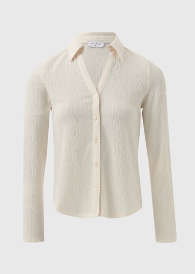 Cream Textured Shirt