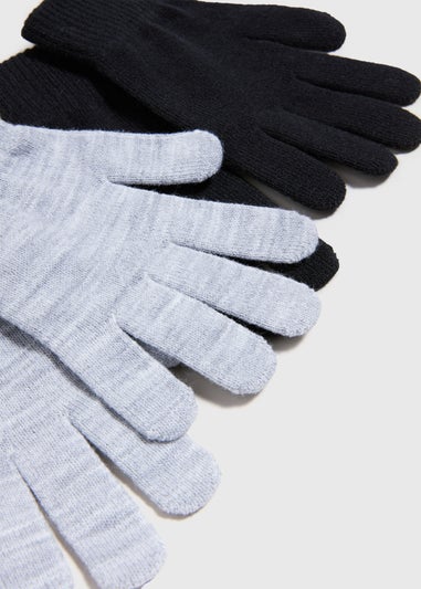 2 Pack Black & Grey Magic Gloves