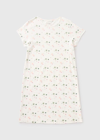 Cream Star Print Nightie