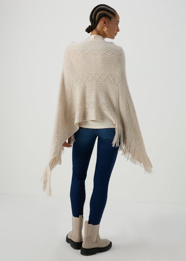 Oatmeal Sequin Poncho