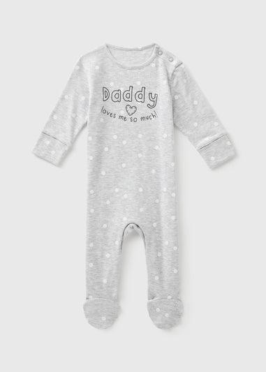 Baby Grey DADDY Sleepsuit (Newborn-18mths)