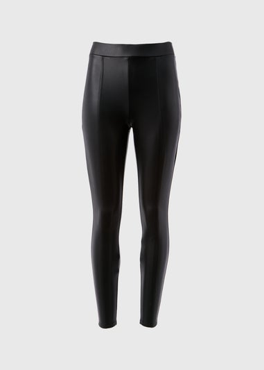 Black Leather Look Leggings Matalan