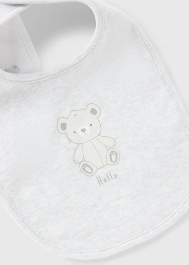 2 Pack Baby Grey Bibs