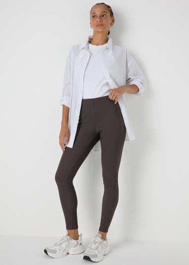 Charcoal Ottoman Ribbed Leggings