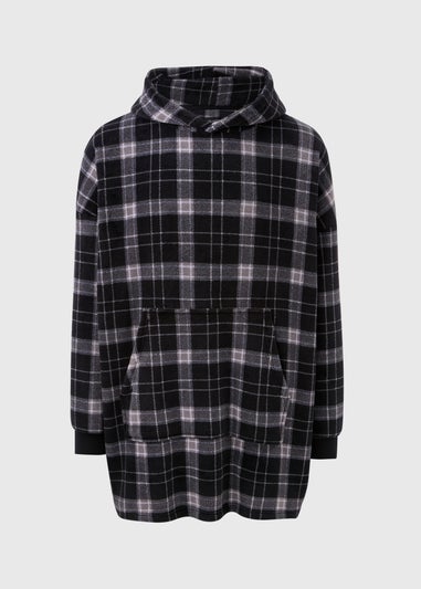 Black Check Snuggle Hoodie