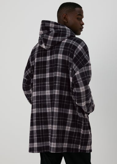 Black Check Snuggle Hoodie