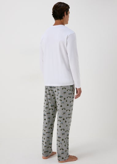 Grey Car Print Pyjama Bottoms