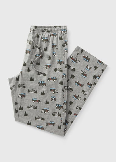 Grey Car Print Pyjama Bottoms