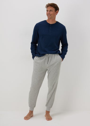 Grey Textured Pyjama Bottoms