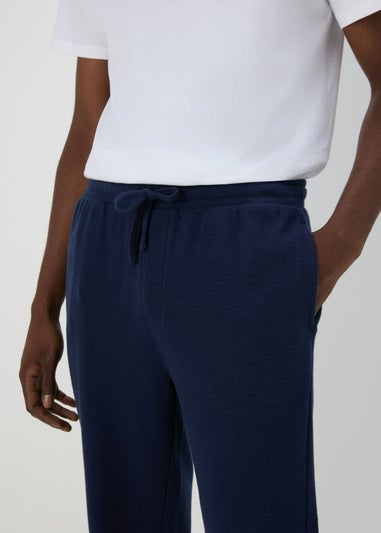 Navy Textured Pyjama Bottoms