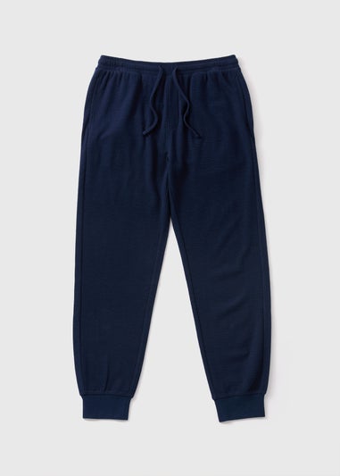 Navy Textured Pyjama Bottoms