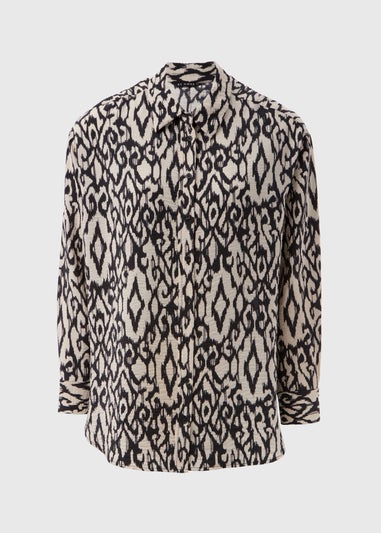 Et Vous Black Ikat Airflow Shirt