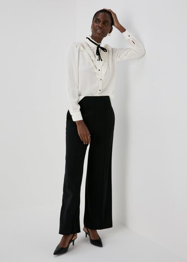 Et Vous White Neck Tie Blouse