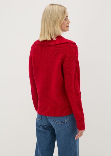 Red Open Collar Cable Jumper